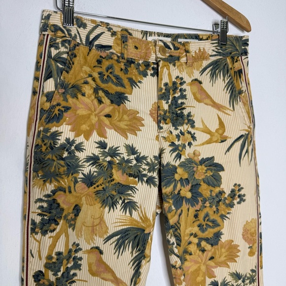 Anthropologie Chino Relaxed Pants – Tropical Floral Print – Size 29 - Picture 6 of 7